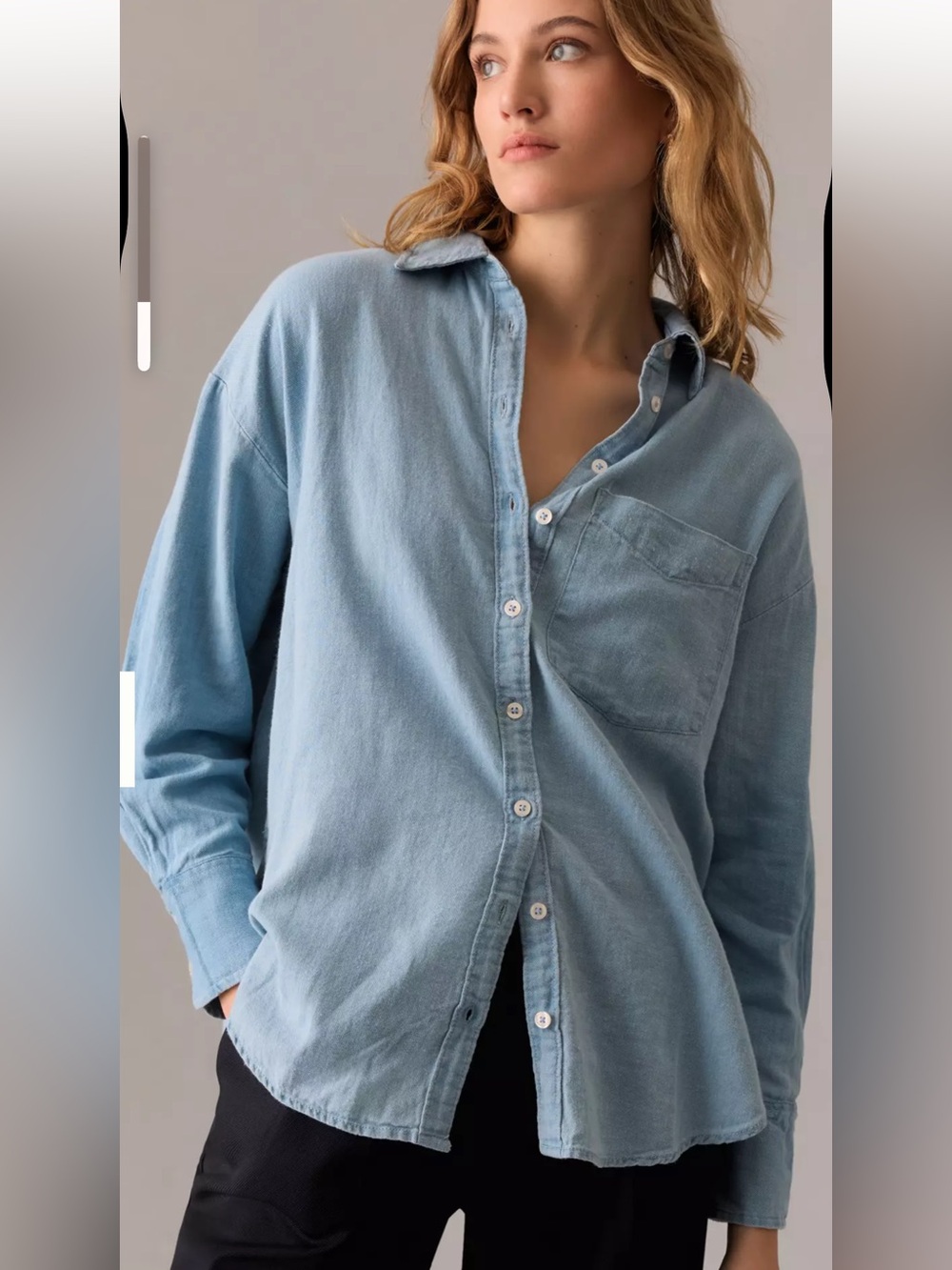 Maeve by Anthropologie The Bennet Buttondown Shirt Chambray Edition size M - Picture 11 of 12